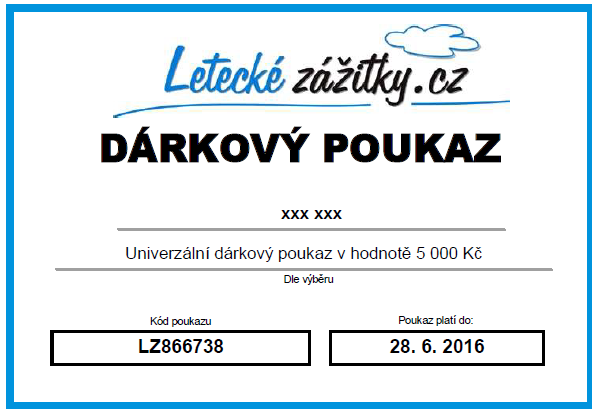 Univerzální dárkový poukaz